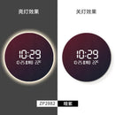 Axyaa Circular Decorative Human Body Induction Digital Clock Wall Lamp Living Room Wall