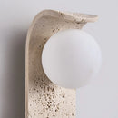 Axyaa White Glass LED Wall Light Sconce Nordic Modern Stair Lamp Stone Fixture