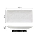 Axyaa Ceramic Sushi Plate: Rectangular Restaurant Tableware for Sashimi & Desserts