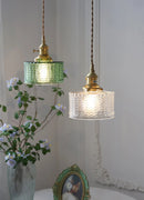 Axyaa Glass Shade Chandelier Ceiling Lamp for Bedroom Dining Room LED Hanging Light