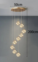 Axyaa Crystal Chandeliers: Modern LED Ceiling Hanging Lights for Living Room