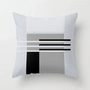 Axyaa Geometric Pillow Covers: Modern Grey Polyester Throw Pillow Cover
