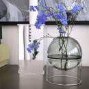 Axyaa Vintage Glass Vase for Tabletop Plants and Flower Arrangements