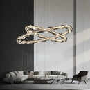 Axyaa Crystal Chandeliers: Modern Chrome Metal LED Pendant Lights