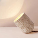 Axyaa Mid Century Cream Table Lamp LED Art Piece Luxe Room Lighting