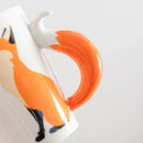 Axyaa Fox 3D Cartoon Ceramic Coffee Mug with Handle Creative Personalized Office Cup