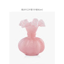 Axyaa Vintage French Luxury Glass Vase in Fenton Style for Living Room Flowers