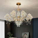 Modern Crystal Chandelier by Axyaa - Elegant Lighting for Living, Master & Dining Rooms