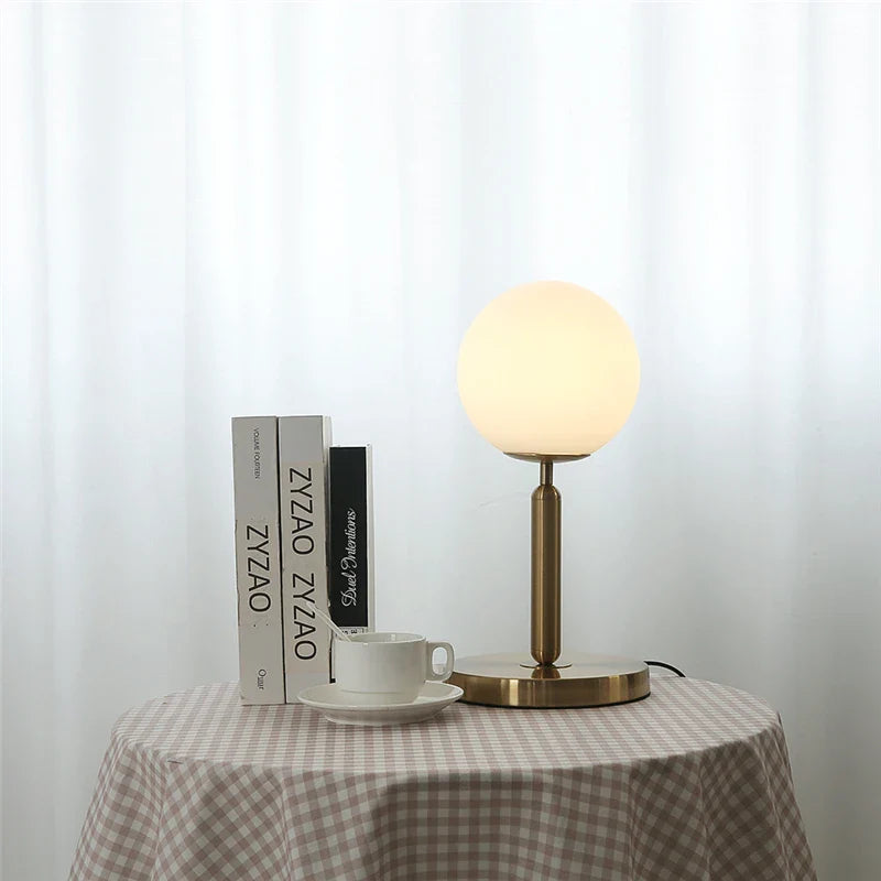 Axya Glass Ball LED Table Lamp for Bedroom and Study