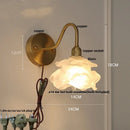 Axyaa Vintage Loft LED Wall Sconce Pink Glass Stair Light Fixtures