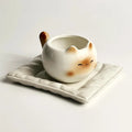 Axyaa Siamese Cat Ceramic Mug - Creative Coffee Cup for Home & Office