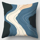 Axyaa Abstract Throw Pillow Covers Set in Black, White, Yellow & Orange, 17.7"x17.7"