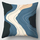 Axyaa Modern Abstract Pillow Covers Set, 17.7"x17.7" - Black, White, Yellow, Orange