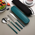 Axyaa Stainless Steel Cutlery Set with Box - Dinner Knife Fork Spoon Chopsticks