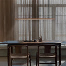 Axyaa Pine Black Walnut Chandelier: Nordic Modern Pendant Light for Kitchen Island & Office