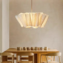 Axyaa Nordic Creamy E27 LED Pendant Chandelier for Cozy Bedroom Decor