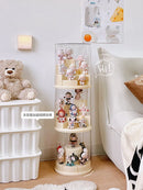 Axyaa Rotating Display Case for Collectibles - Dustproof Showcase Stand