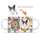 Personalized Cat Mom Mug with Custom Dog Portrait - Axyaa Brand