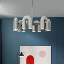 Axyaa U-shaped Tube Chandelier: Modern Scandinavian Pendant Light