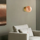 Axyaa Pink Glass LED Wall Light - Modern Nordic Design, Decorative Night Light