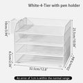 Axyaa Multi-Layer File Rack & Desk Organizer for Office, Bookshelf & Document Storage