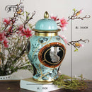 Axyaa Ceramic Tea Caddy Vase for Dried Flowers & Hydroponic Arrangements