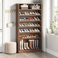Axyaa 9-Tier Wood Shoe Storage Cabinet for 40-45 Pairs, 70.8'' Tall with Open Shelves