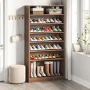Axyaa 9-Tier Wood Shoe Storage Cabinet for 40-45 Pairs, 70.8'' Tall with Open Shelves