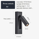 Axyaa Black Brass USB Wall Lamp Sconce, 3W Spotlight for Bedroom Reading