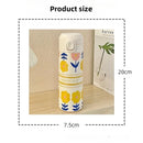 Axyaa Cartoon Tulip Thermos Cup with Straw, Leak-Proof Travel Water Bottle