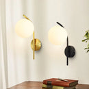 Modern Copper Black Metal Wall Lamp Axyaa Brand Glass Ball LED Wall Lights TV Sofa Background