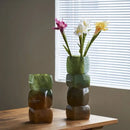 Axyaa Geometric Square Gradient Glass Vase for Flowers and Terrariums