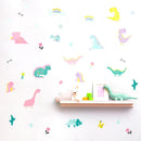 Cartoon Dinosaur Plants Wall Sticker Set for Kids Room Decor by Axyaa