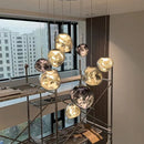 Axyaa Nordic Glass Lava LED Ceiling Pendant: Modern Indoor Living Room Kitchen Home Decor