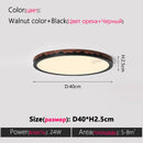 Axyaa Walnut Ceiling Lamp: Modern Ultra-Thin Round Design for Master Bedroom and Living Room