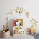 Axyaa Animal Wall Stickers: Giraffe, Bunny, Lion, Elephant - Peel and Stick Kids Room Decor