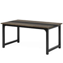 Axyaa Industrial Dining Table for 6-8, 63"x31.5", Rectangular Kitchen Dinner Table