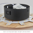Nordic Wooden Eclipse Round LED Wall Lamp for Bedroom, Brand Axyaa