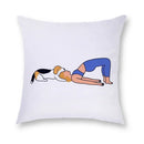 Axyaa Cute Girl & Puppy Everyday Life Pillow Case & Cushion Cover Cozy Home Decor