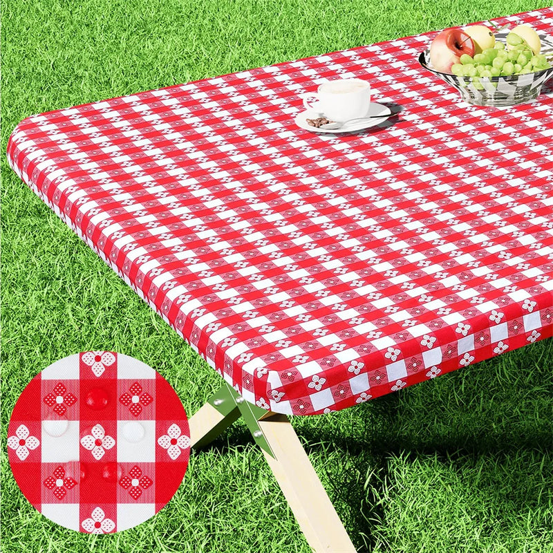 Axyaa Waterproof Elastic Table Cover for Home, Party, Camping - Outdoor Tablecloth