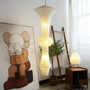Axyaa Wabi Sabi Cotton Paper Pendant Lamp for Loft Living Room - Vertical Design