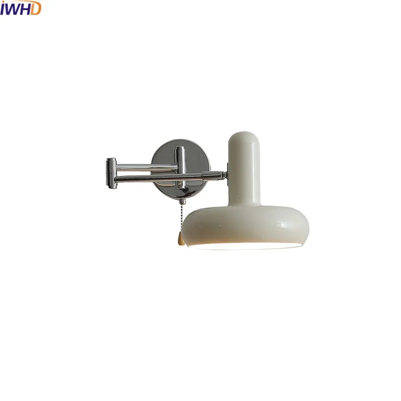 Axyaa Swing Arm LED Wall Sconce Modern Stair Light Pull Chain Switch