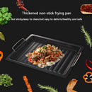 Axyaa Reversible Cast Iron BBQ Grill Pan for Outdoor Cooking