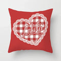 Axyaa Red Checked Print Pillowcase 45*45cm
