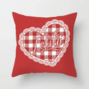 Axyaa Red Checked Print Pillowcase 45*45cm