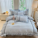 Axyaa Spring Lace Bedding Set: Quilt Cover, Bed Sheet - Fresh Pastoral Style