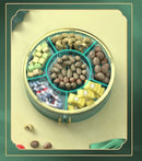 Axyaa Double Deck Fruit Tray - Rotating Storage Box for Snacks and Melon Seeds