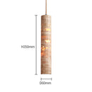 Axyaa Natural Stone Pendant Lamp - Modern Cylindrical Chandelier