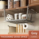 Axyaa Under Cabinet Basket Shelf with Cup Holder and Sliding Drawer for Kitchen Organization