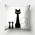 Cute Cat Cushion Cover 45x45cm - Axyaa Home Decor Pillowcases